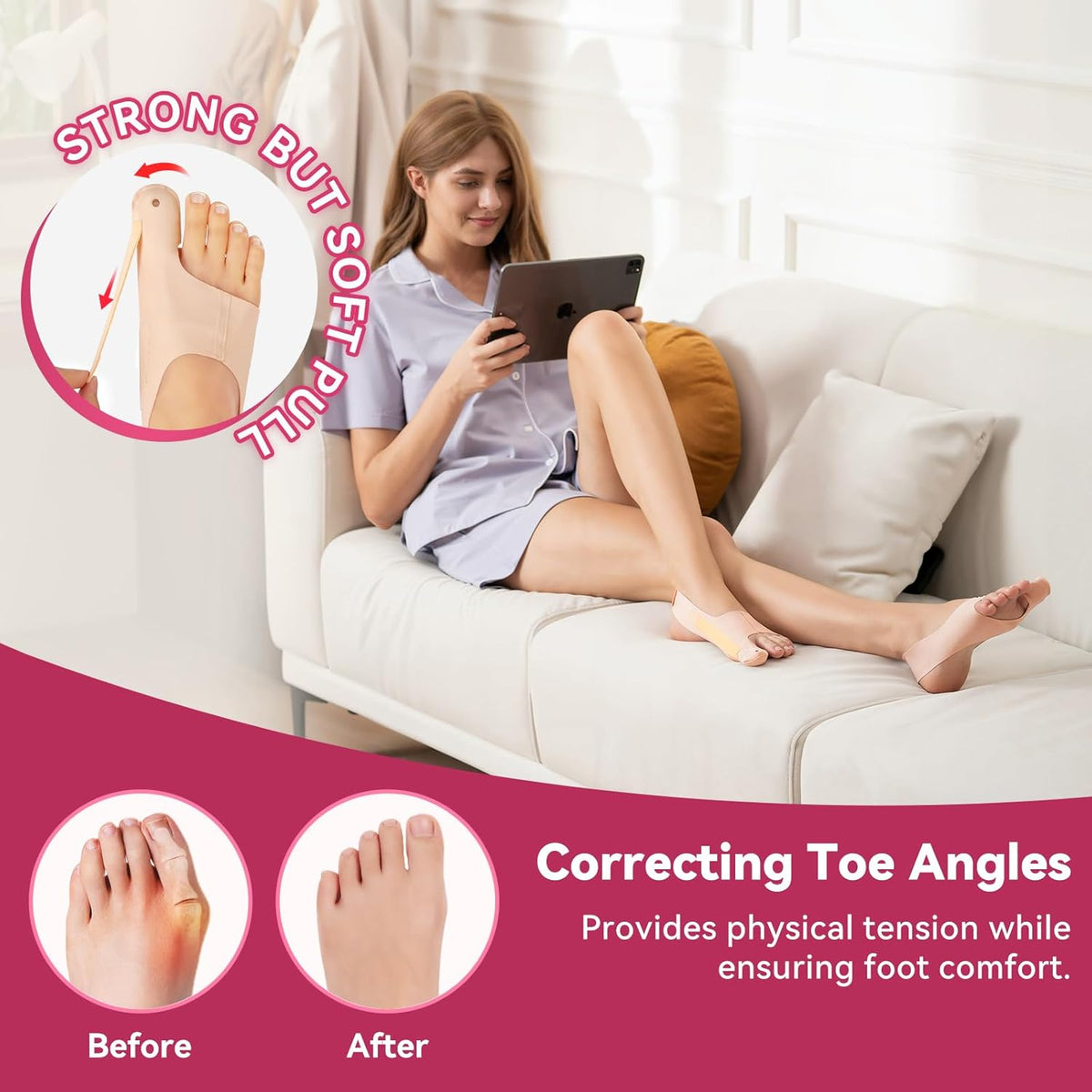 1+1 GRATIS | Hallux Valgus™ | Din komfortable løsning for smertefrie føtter!